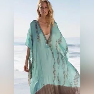 Women’s Clothing Plus Size Boho Cover-Up Beach Wear.Color:Light Green/Blue/Brown